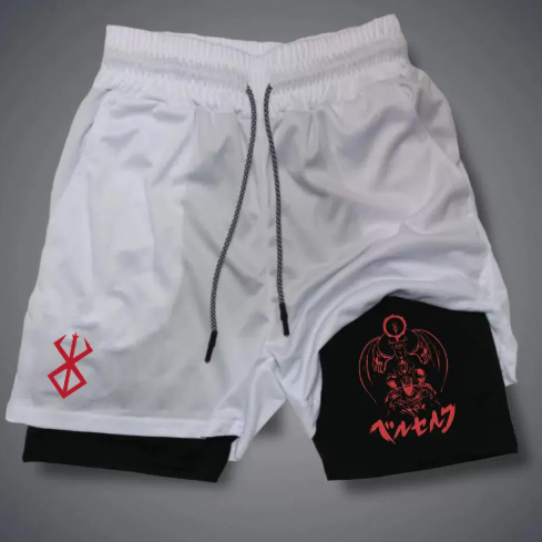 Streetwear-Inspired Spider Print Swim Shorts