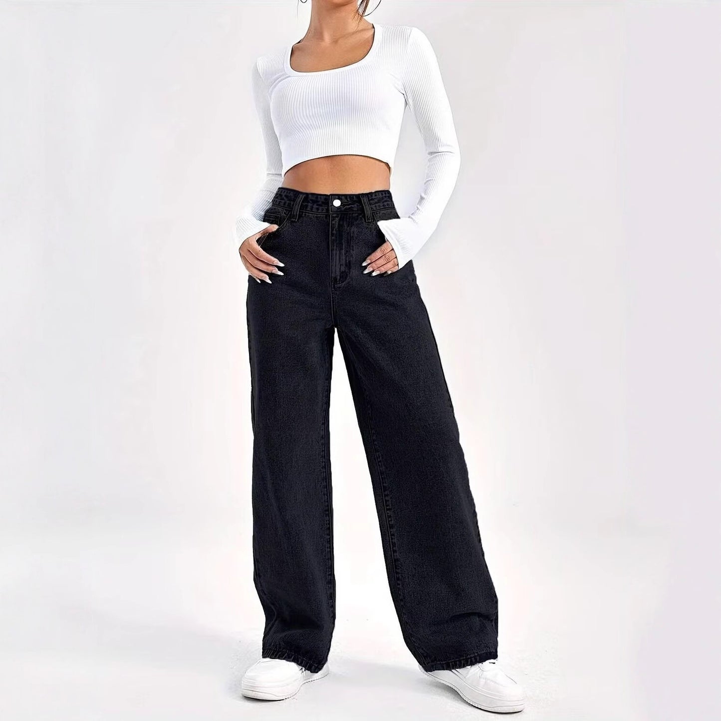 High Waist Straight Leg Jeans That Make Every Outfit Look Intentional 👖✨ (Clean Girl Era)