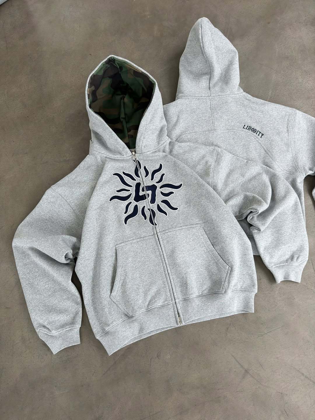 Retro Print Hoodie and Shorts Set