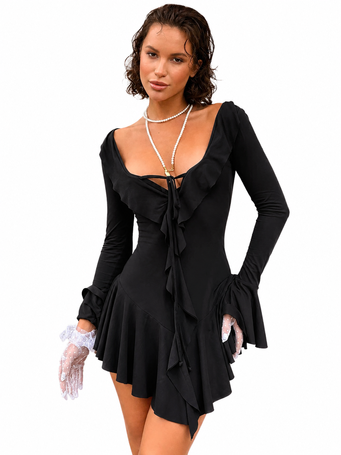 The Bell Sleeve Ruffle Dress That Has Everyone Stopping To Ask "Where Is That From?" 😍🔥