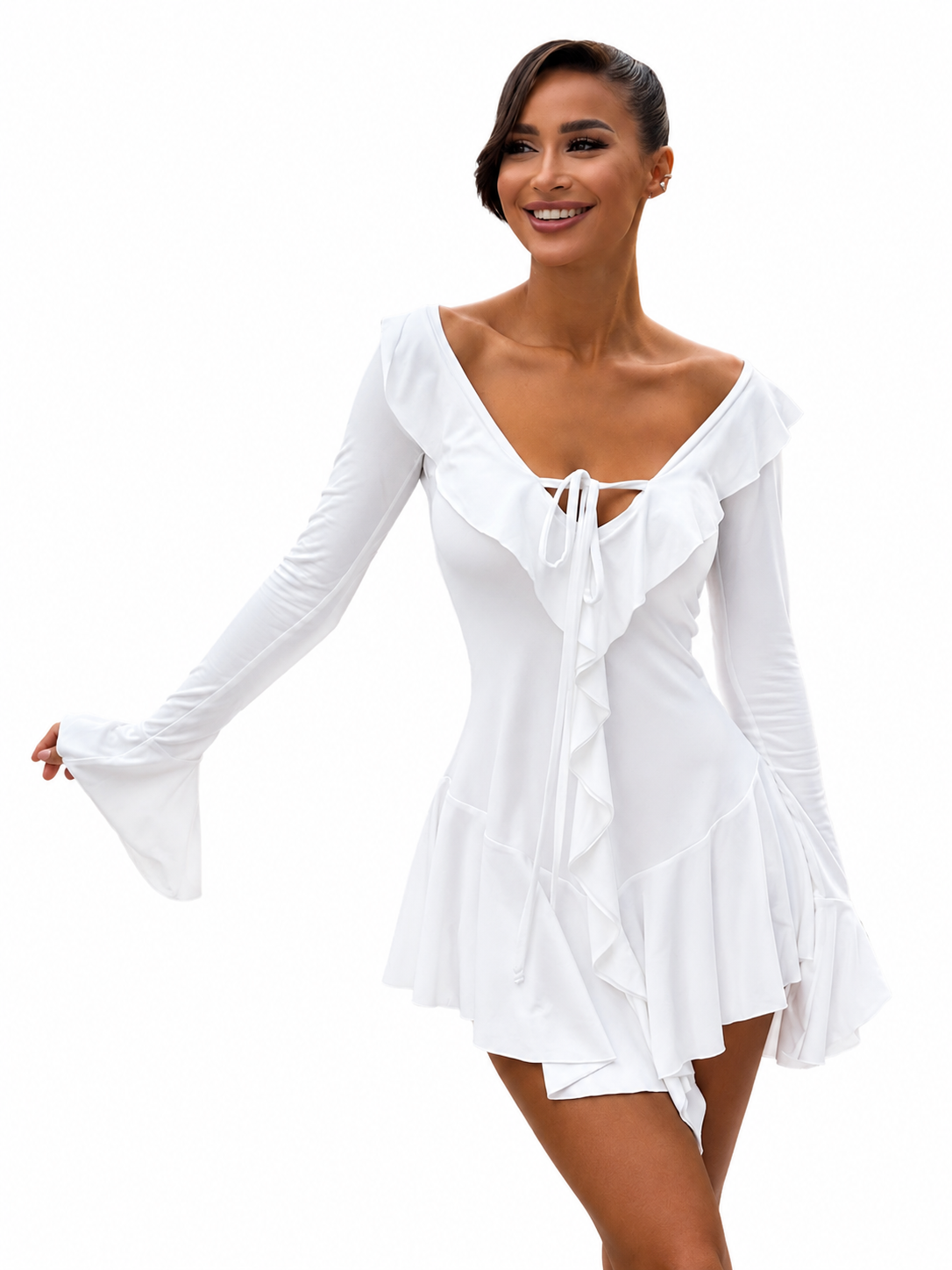 The Bell Sleeve Ruffle Dress That Has Everyone Stopping To Ask "Where Is That From?" 😍🔥